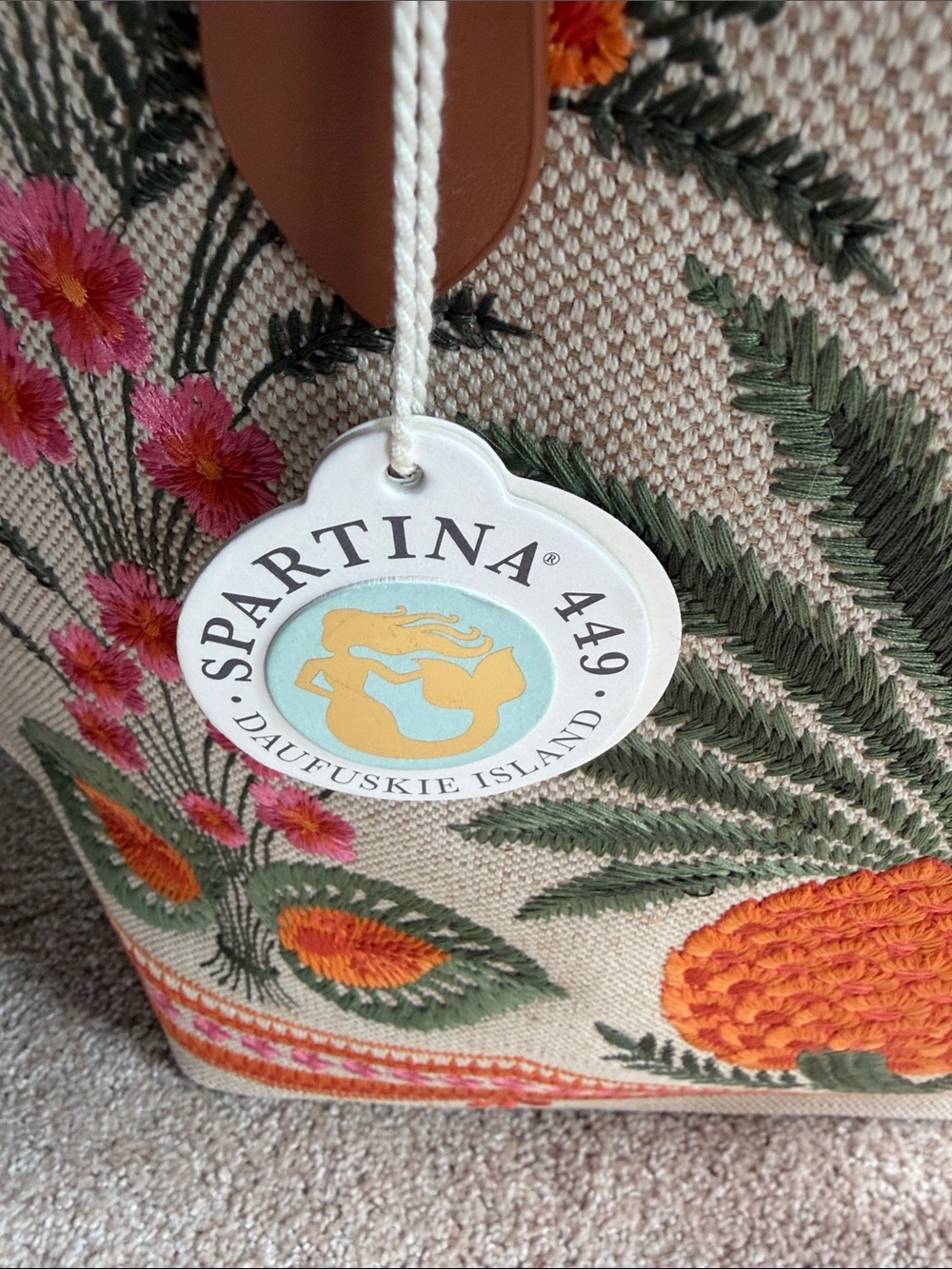 Spartina 449 Fiesta Tote Alljoy Landing Pineapple - Picture 2 of 5